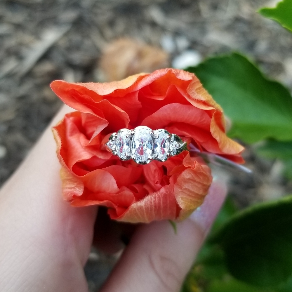 Antique Style Triple Sterling Ring - Picture 2 of 5
